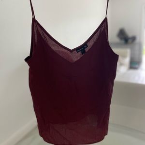 Cropped Burgundy Blouse